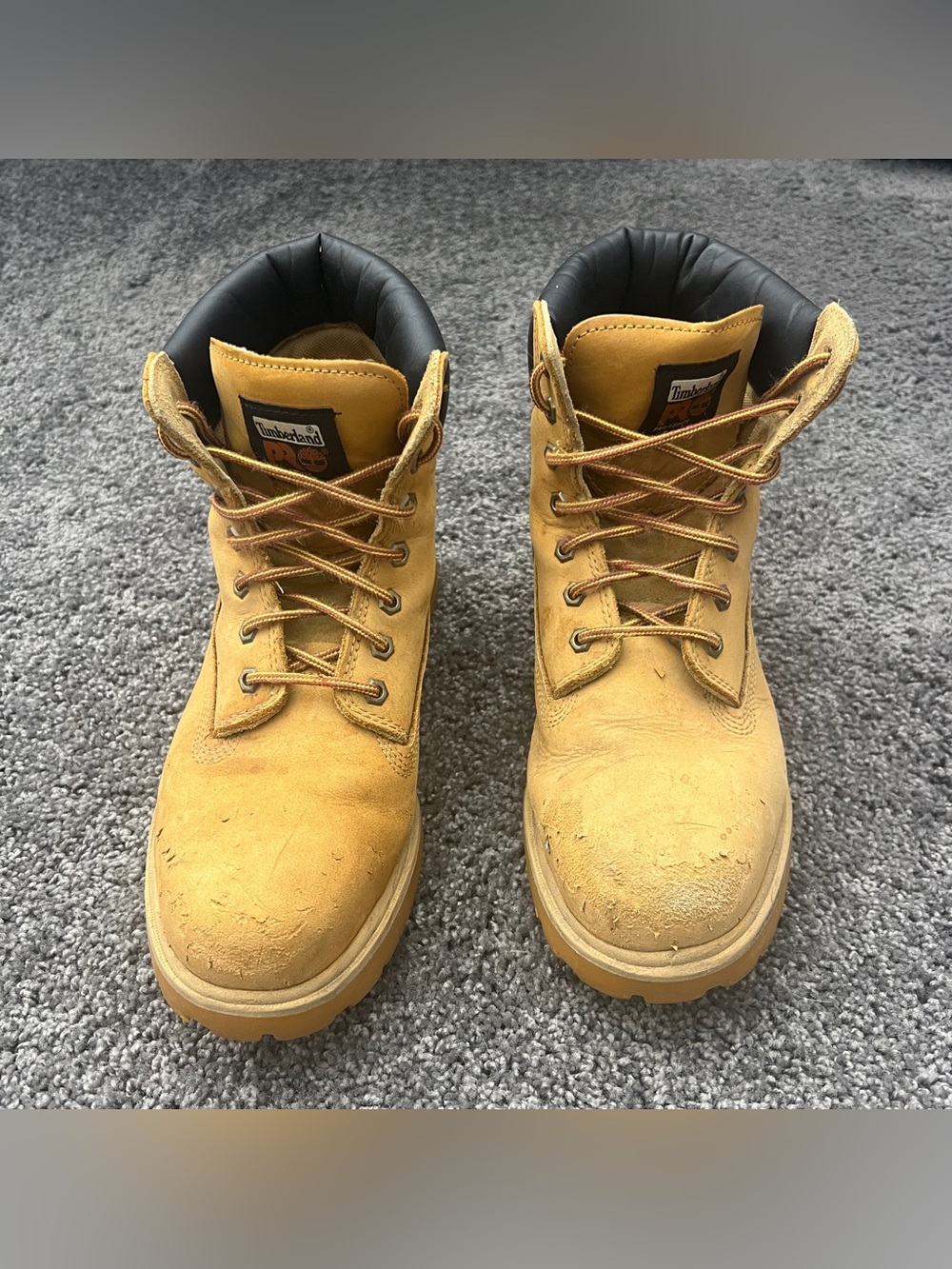 Timberland PRO Boots Men's Size 10M Waterproof 65016 Wheat Nubuck 6" Steel Toe